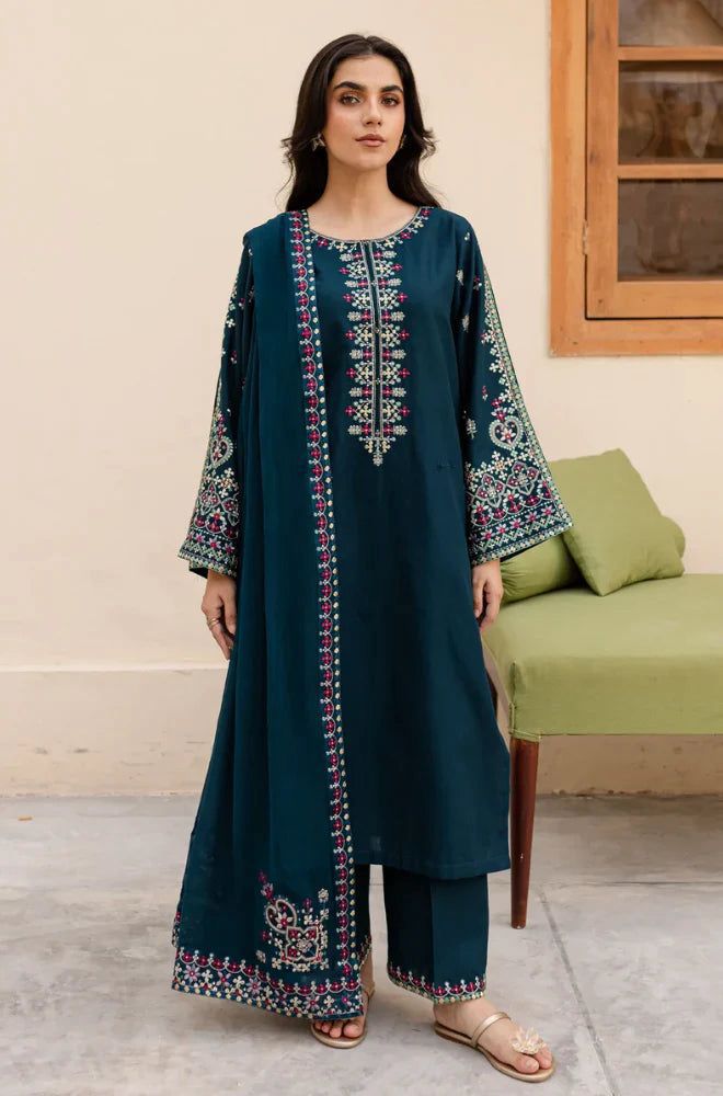Batik Dhanak Embroidered 3 Piece | BK100
