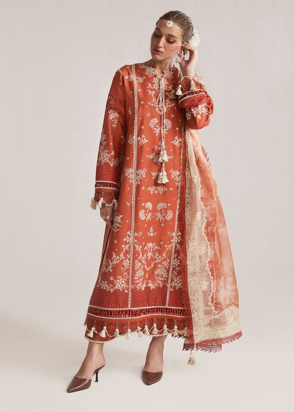 Maria.B. Dhanak Embroidered 3 Piece | MB107