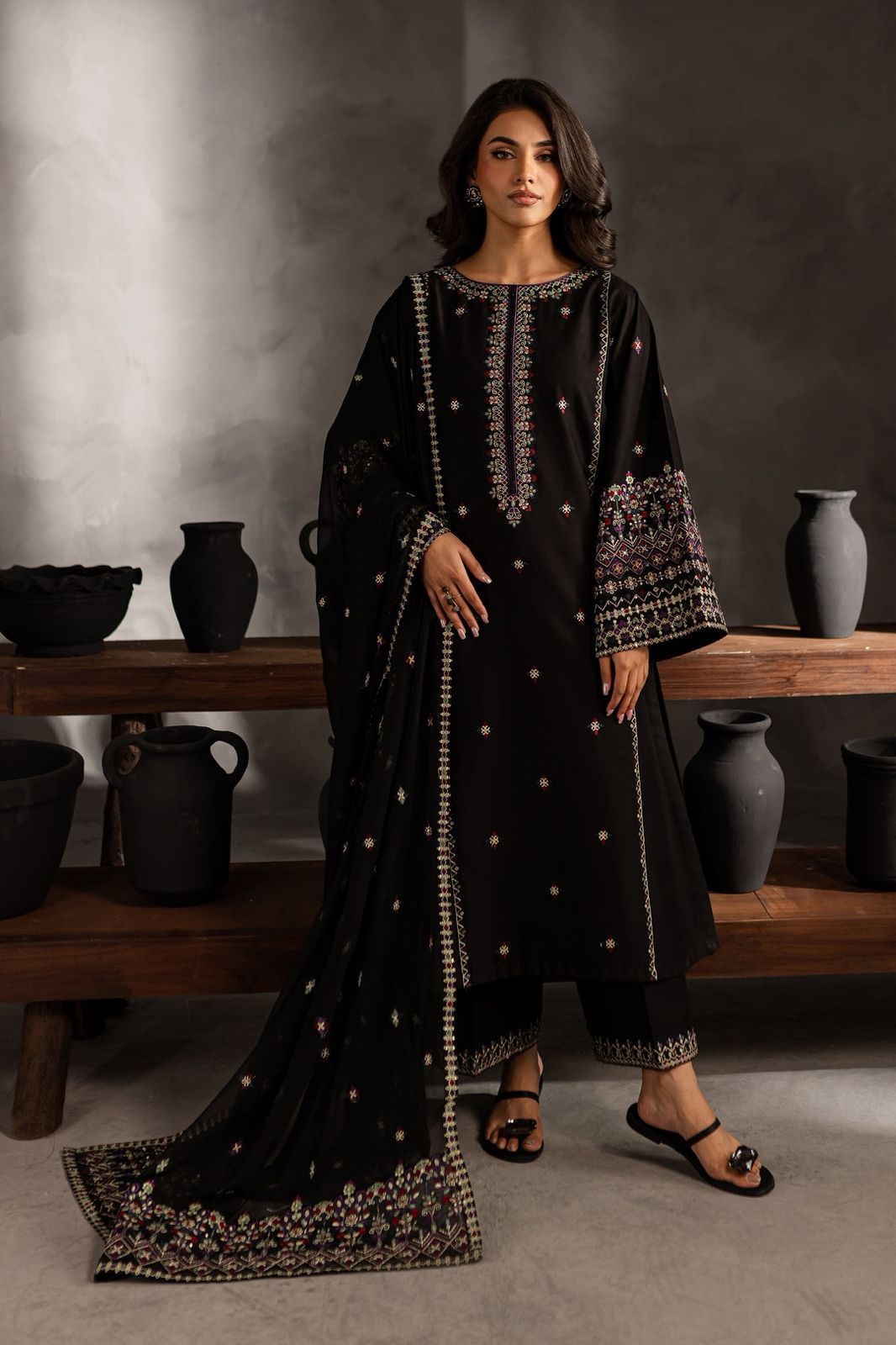 Batik Dhanak Embroidered 3 Piece | BK101