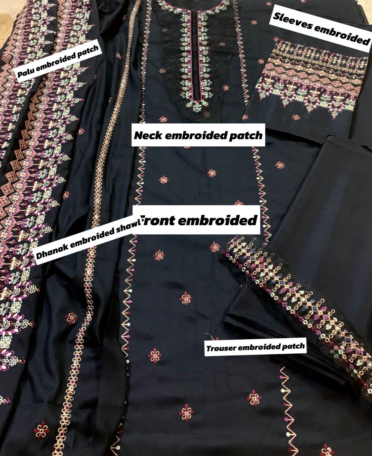 Batik Dhanak Embroidered 3 Piece | BK101