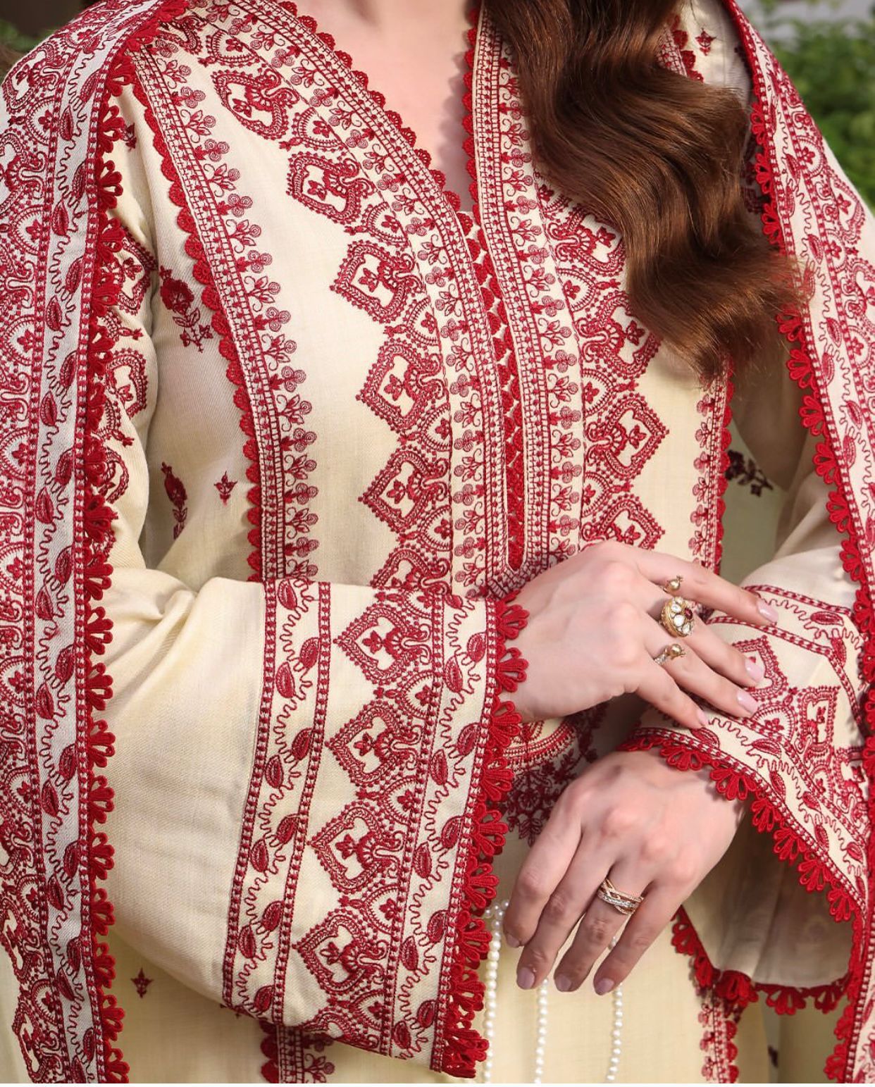Aneela Dhanak Embroidered 3 Piece | AN108