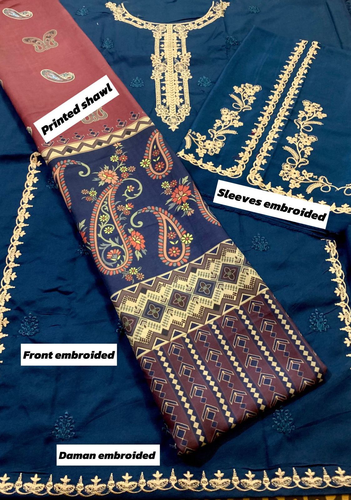 Jazmin Dhanak Embroidered 3 Piece | JZ108