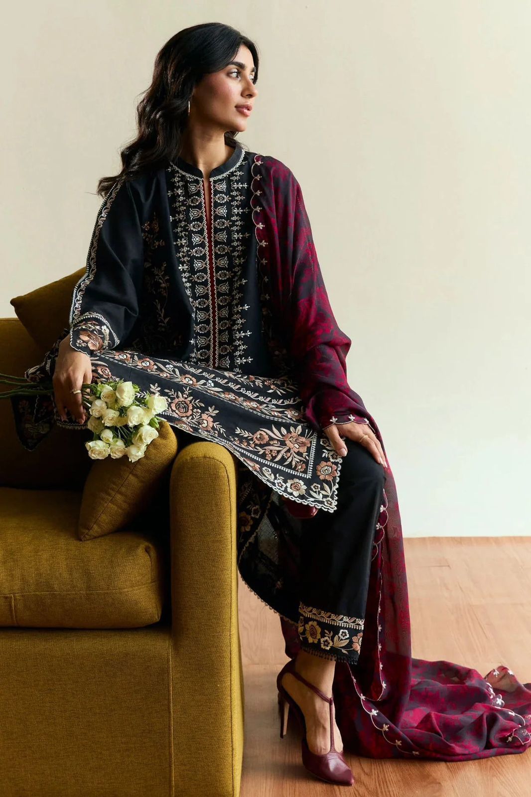 Zara Dhanak Embroidered 3 Piece | ZR110