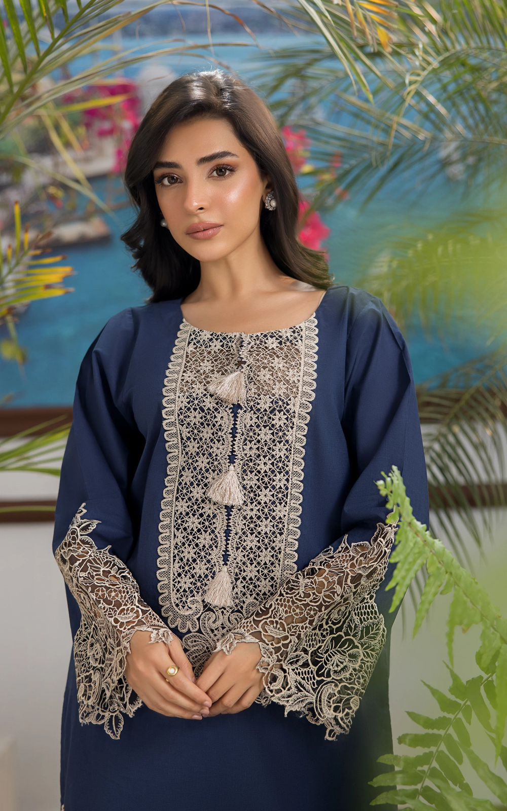 Motifs Dhanak Embroidered 2 Piece | MS100