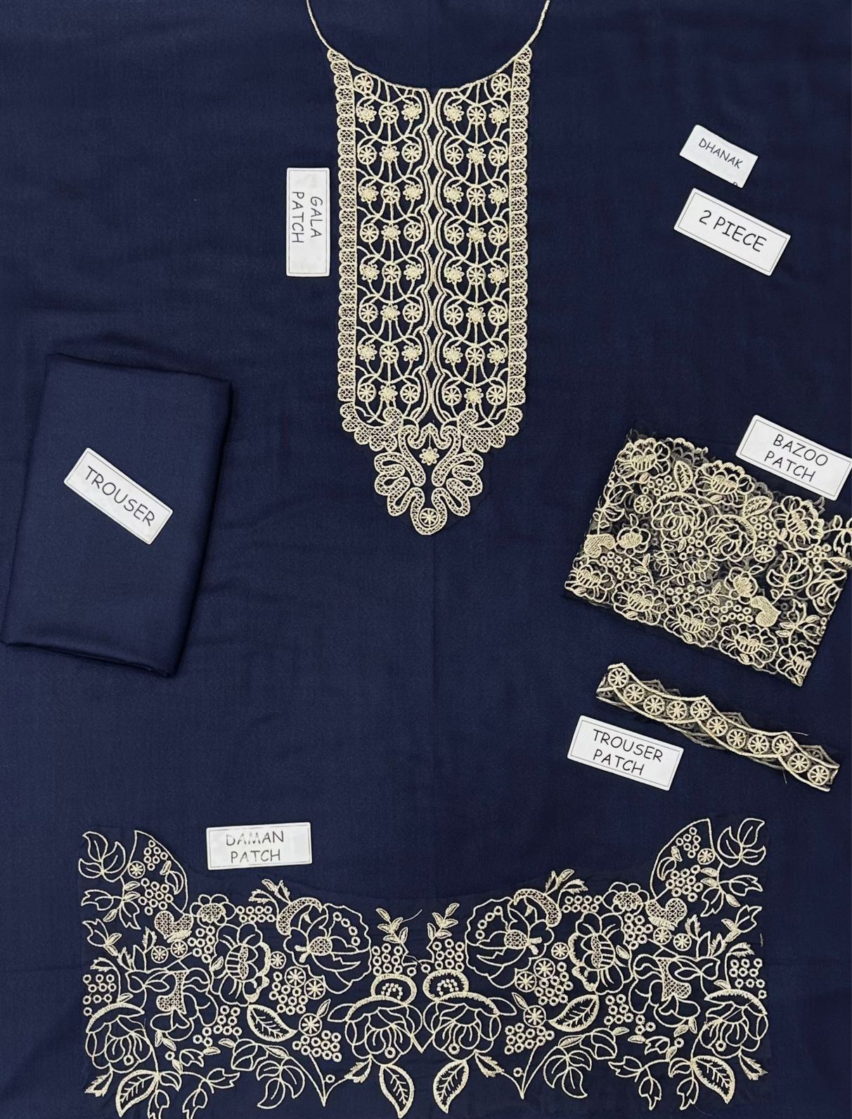 Motifs Dhanak Embroidered 2 Piece | MS100