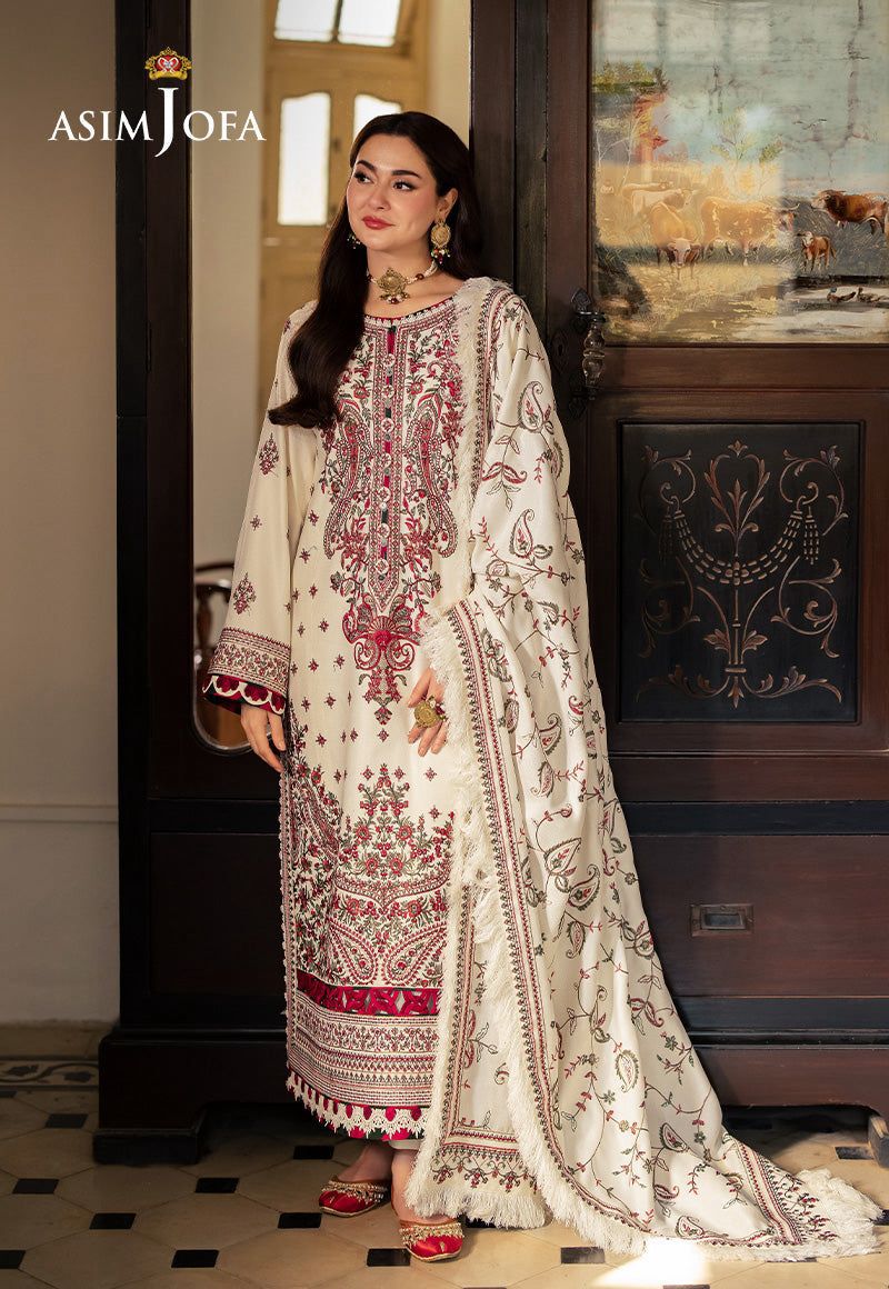 Asimjofa Dhanak Embroidered 3 Piece | AJ102