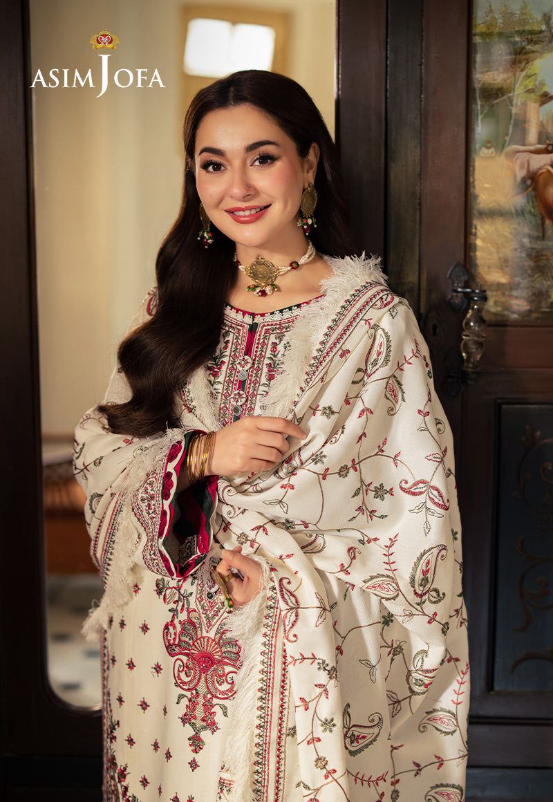Asimjofa Dhanak Embroidered 3 Piece | AJ102