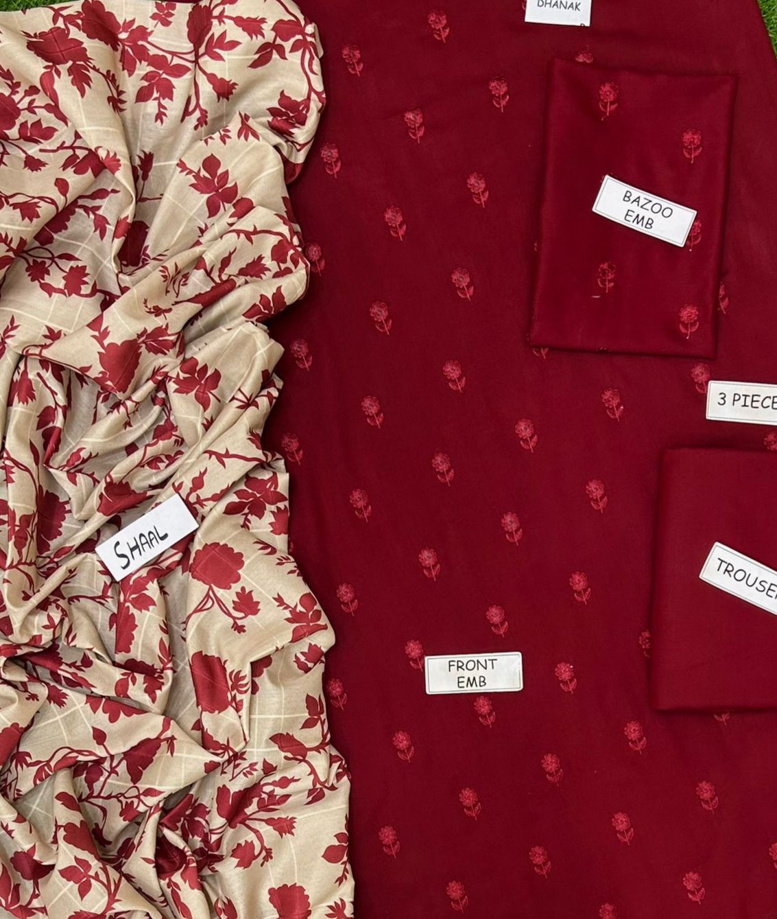 Aisling Dhanak Embroidered 3 Piece | AL132