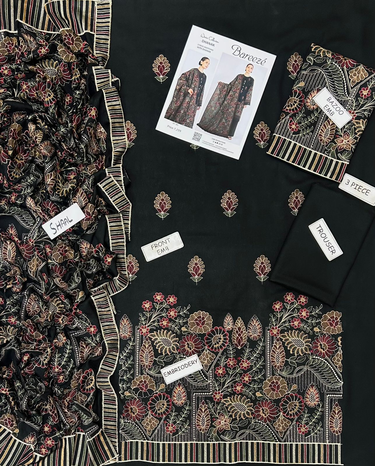 Bareeze Dhanak Embroidered 3 Piece | BZ112