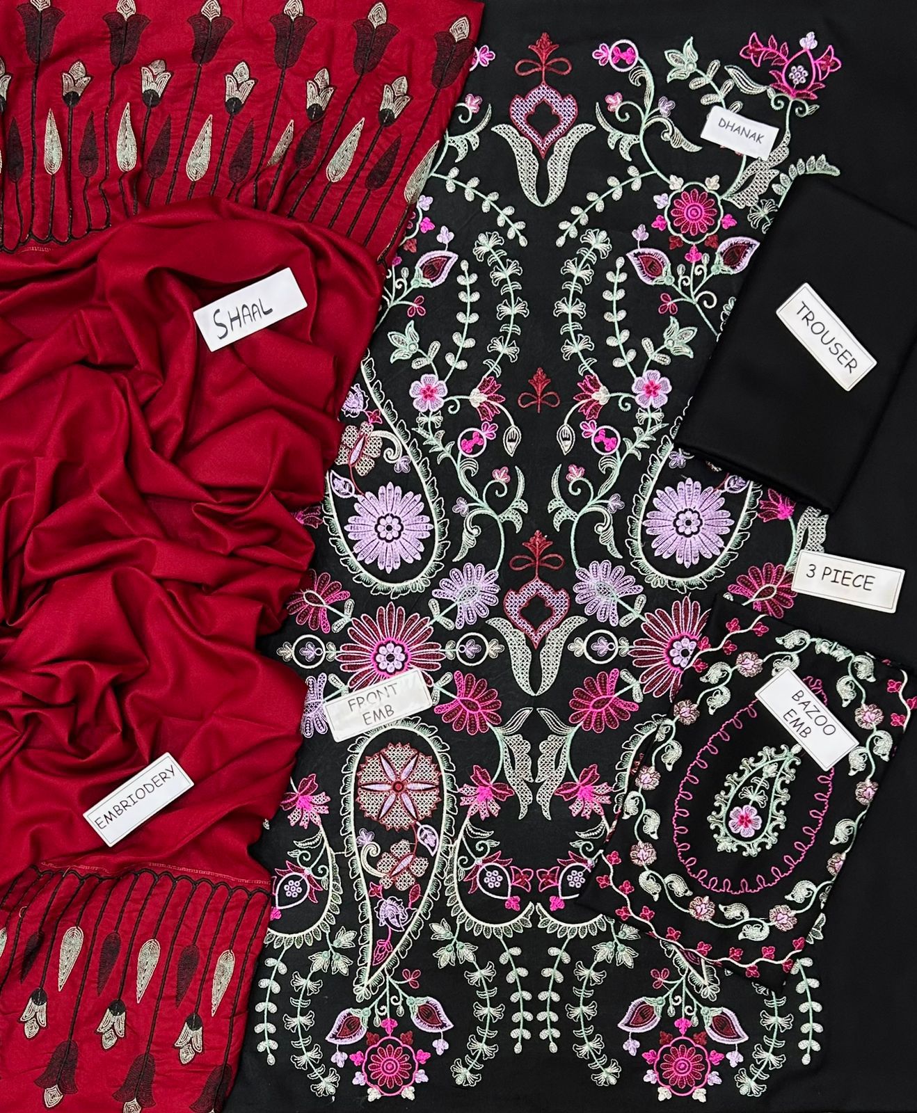 Zara Dhanak Embroidered 3 Piece | ZR109