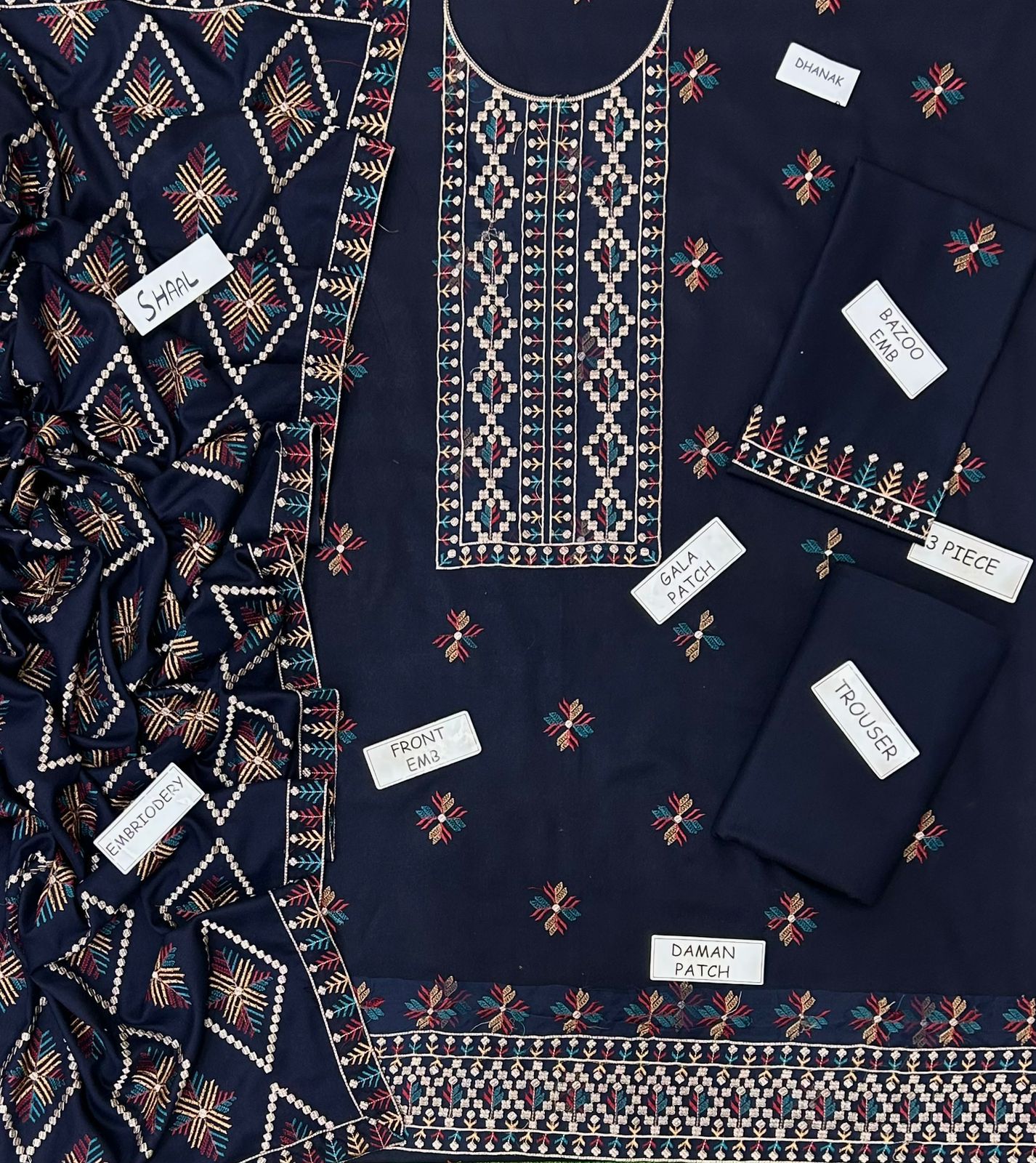 Bareeze Dhanak Embroidered 3 Piece | BZ102