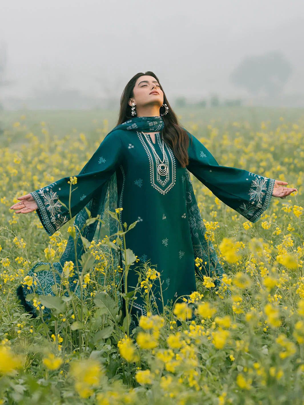 Ramsha Dhanak Embroidered 3 Piece | RH100