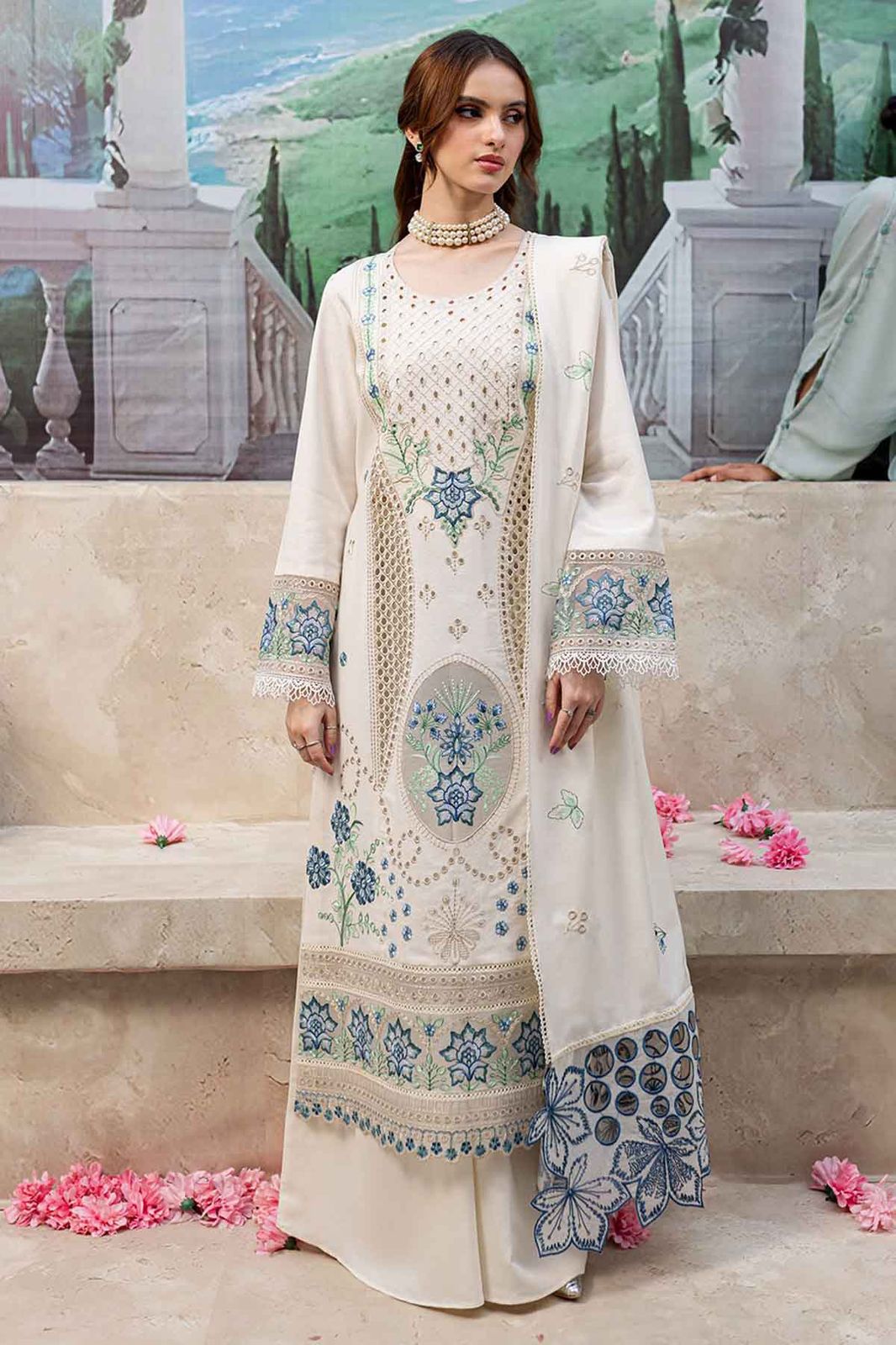 Sana Safinaz Dhanak Embroidered 3 Piece | SS100