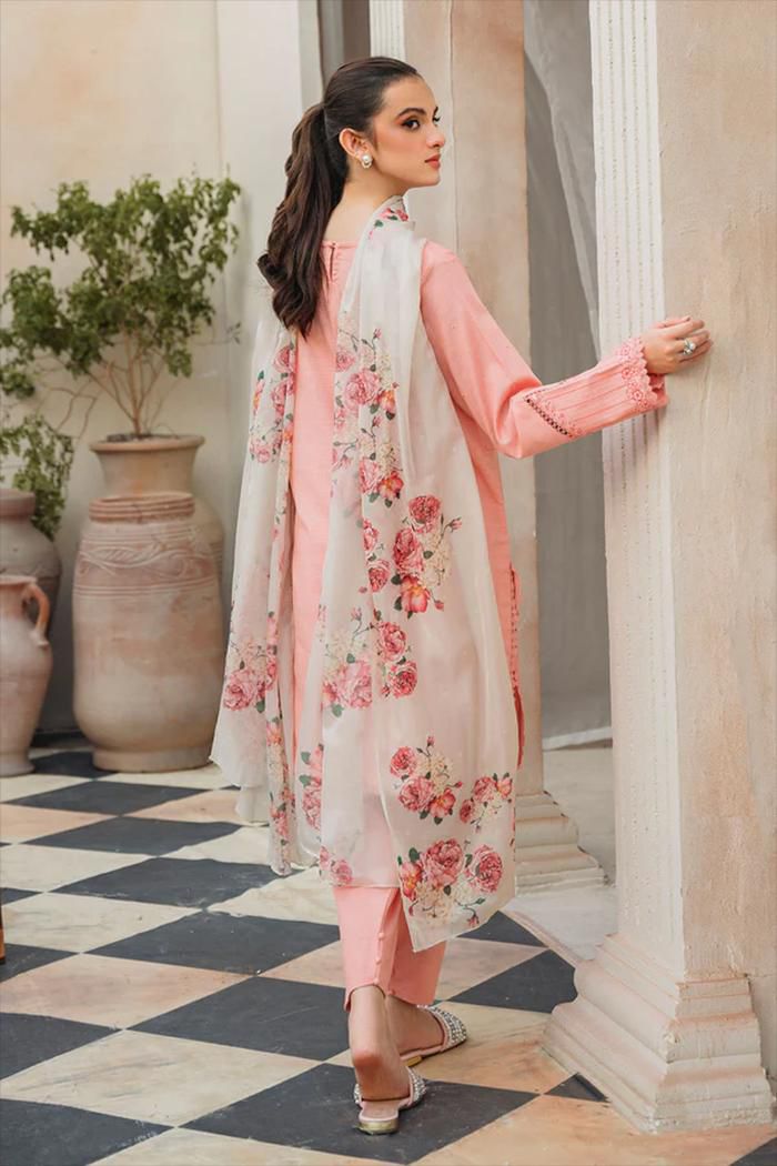 Zara Dhanak Embroidered 3 Piece | ZR107