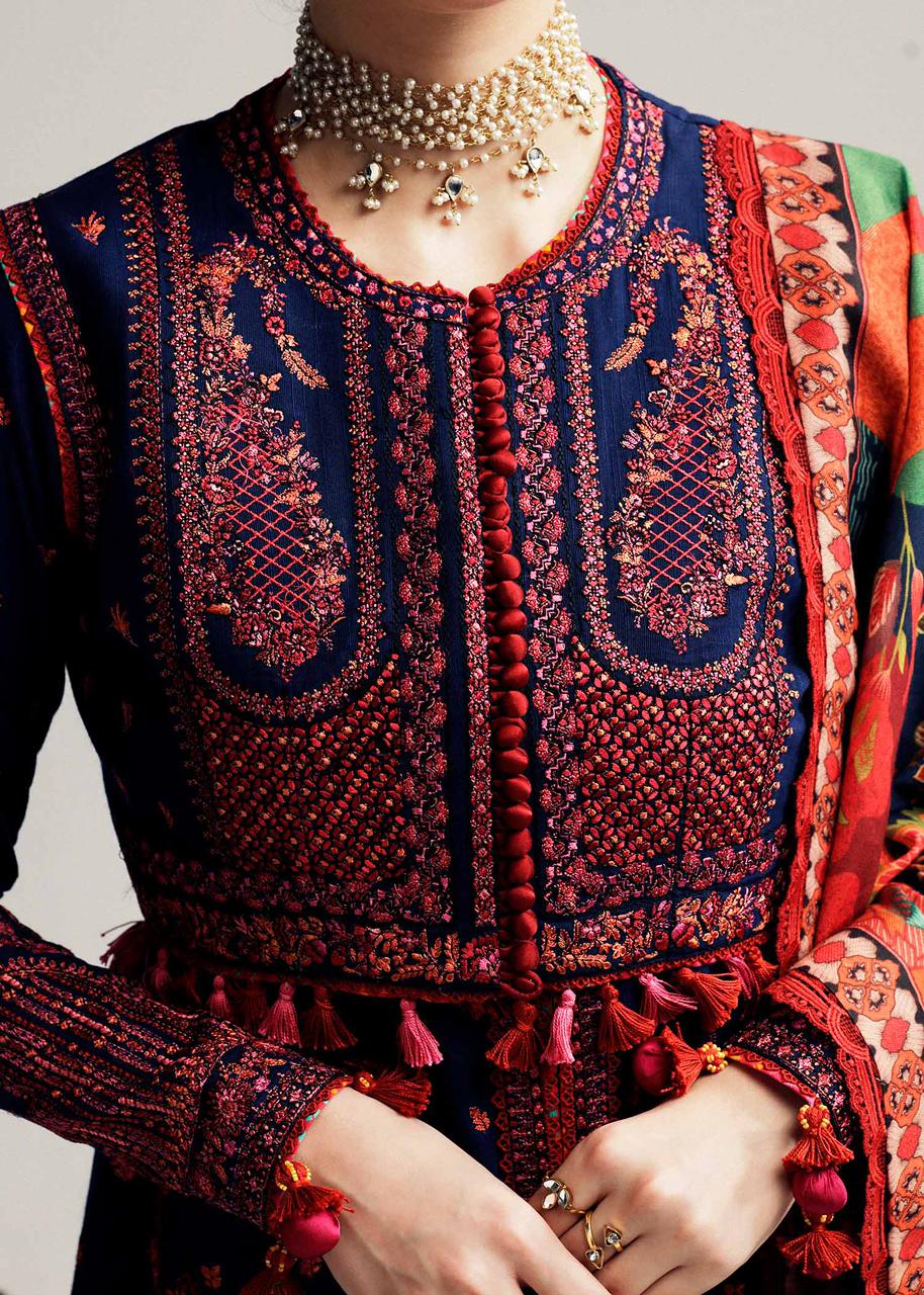 Hussain Rehar Dhanak Embroidered 3 Piece | HR105