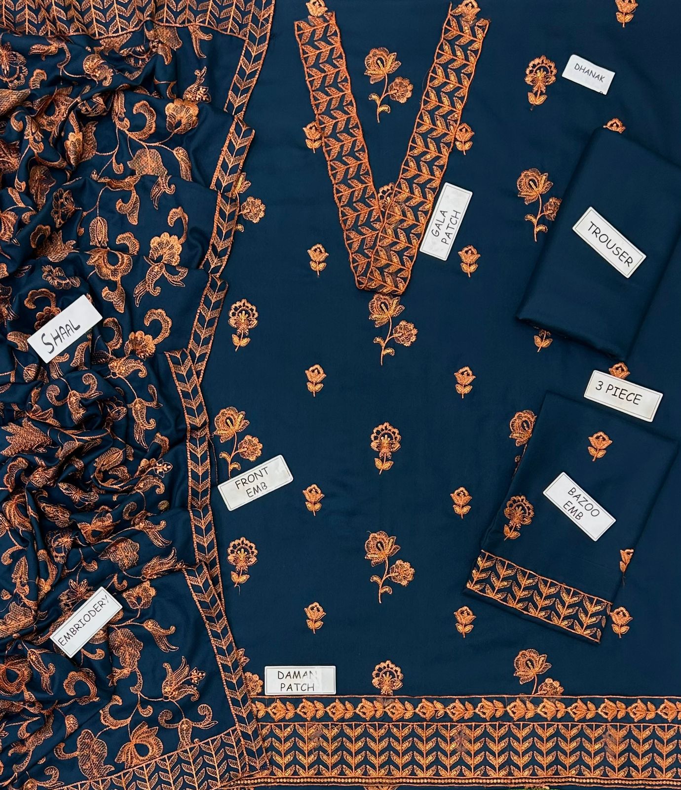 Bareeze Dhanak Embroidered 3 Piece | BZ116