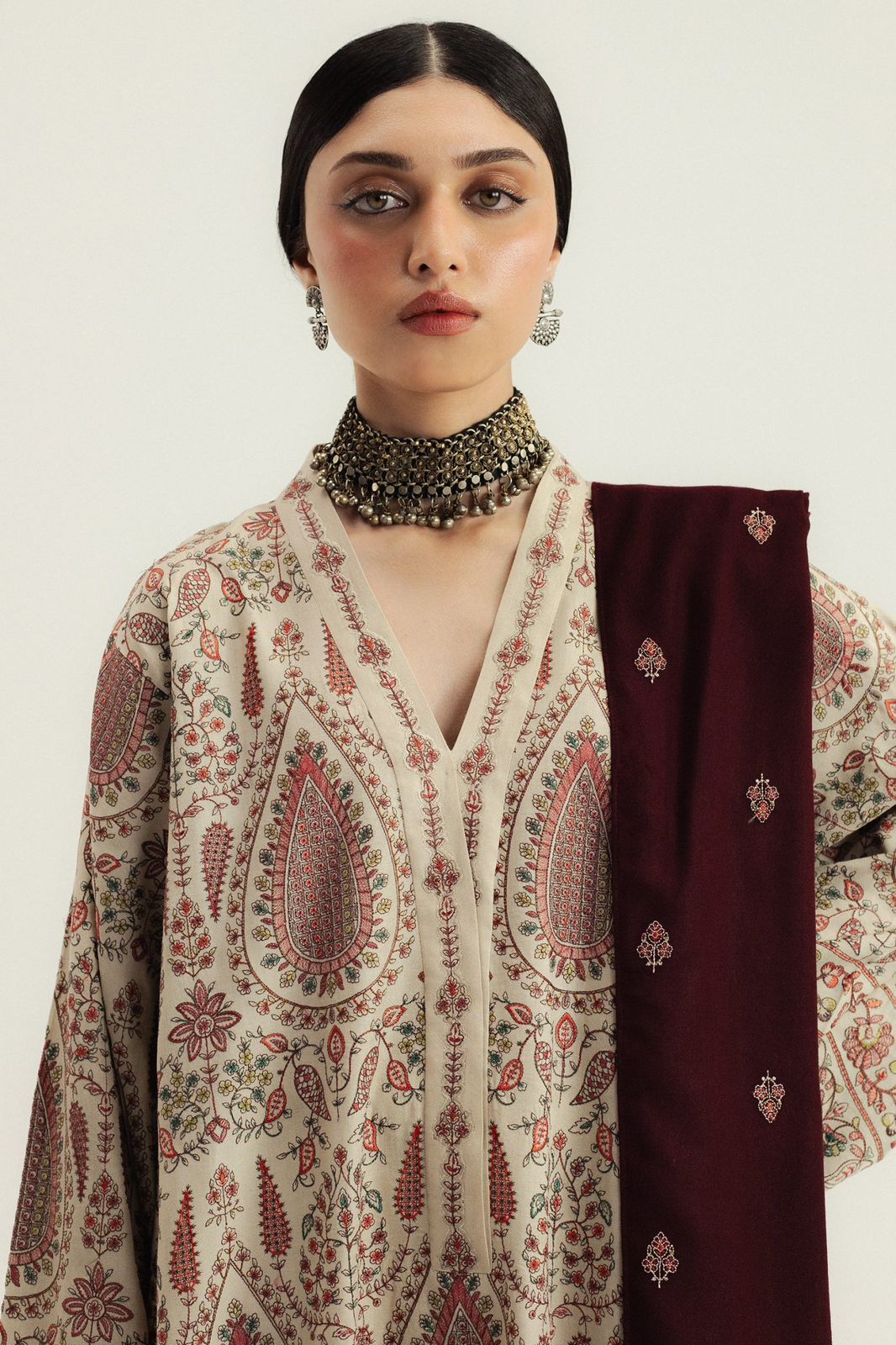 Zara Dhanak Embroidered 3 Piece | ZR115