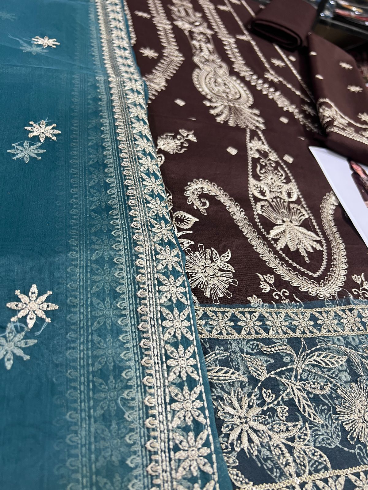 Asimjofa Dhanak Embroidered 3 Piece | AJ103