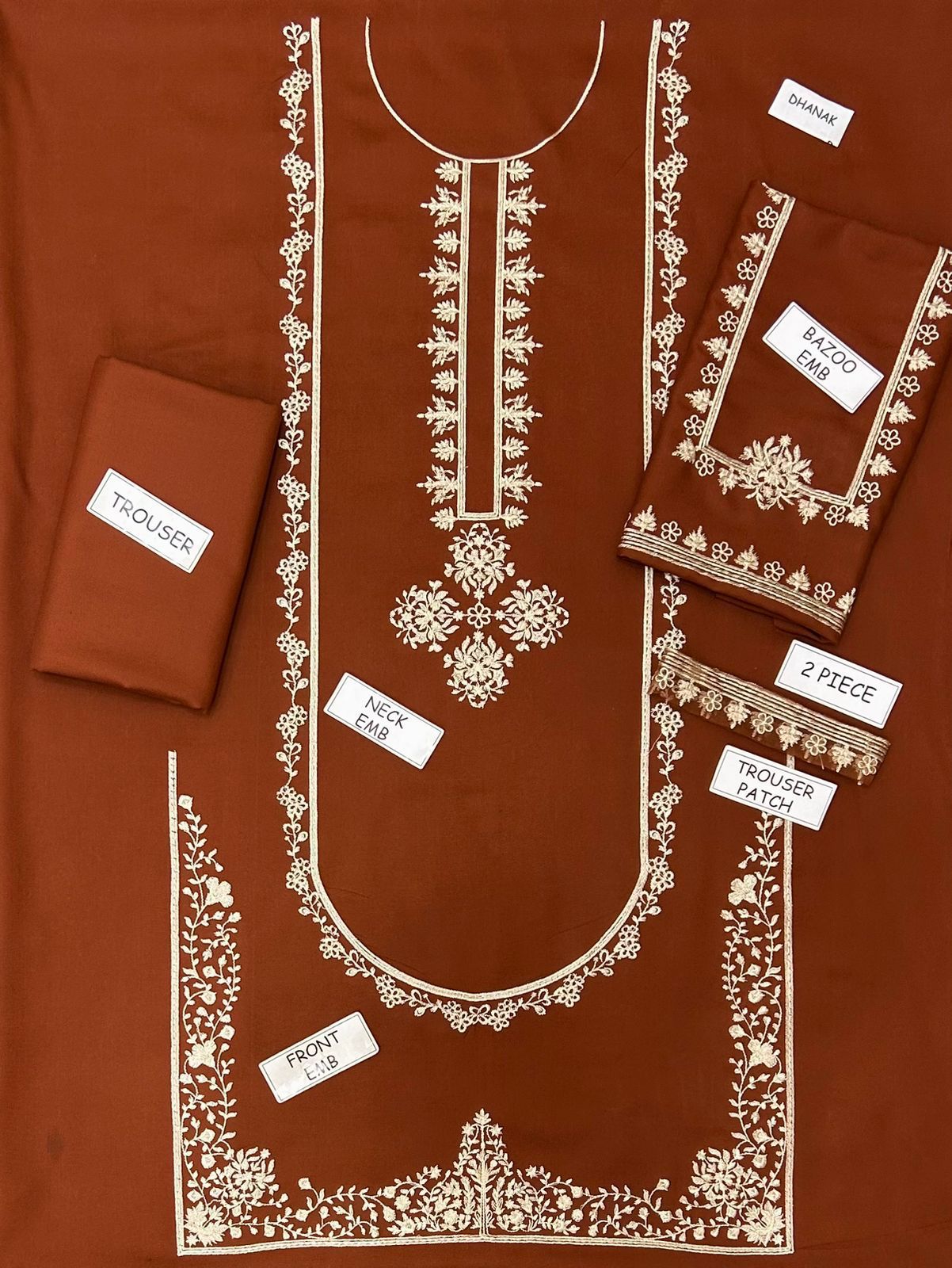 Baroque Dhanak Embroidered 2 Piece | BQ133