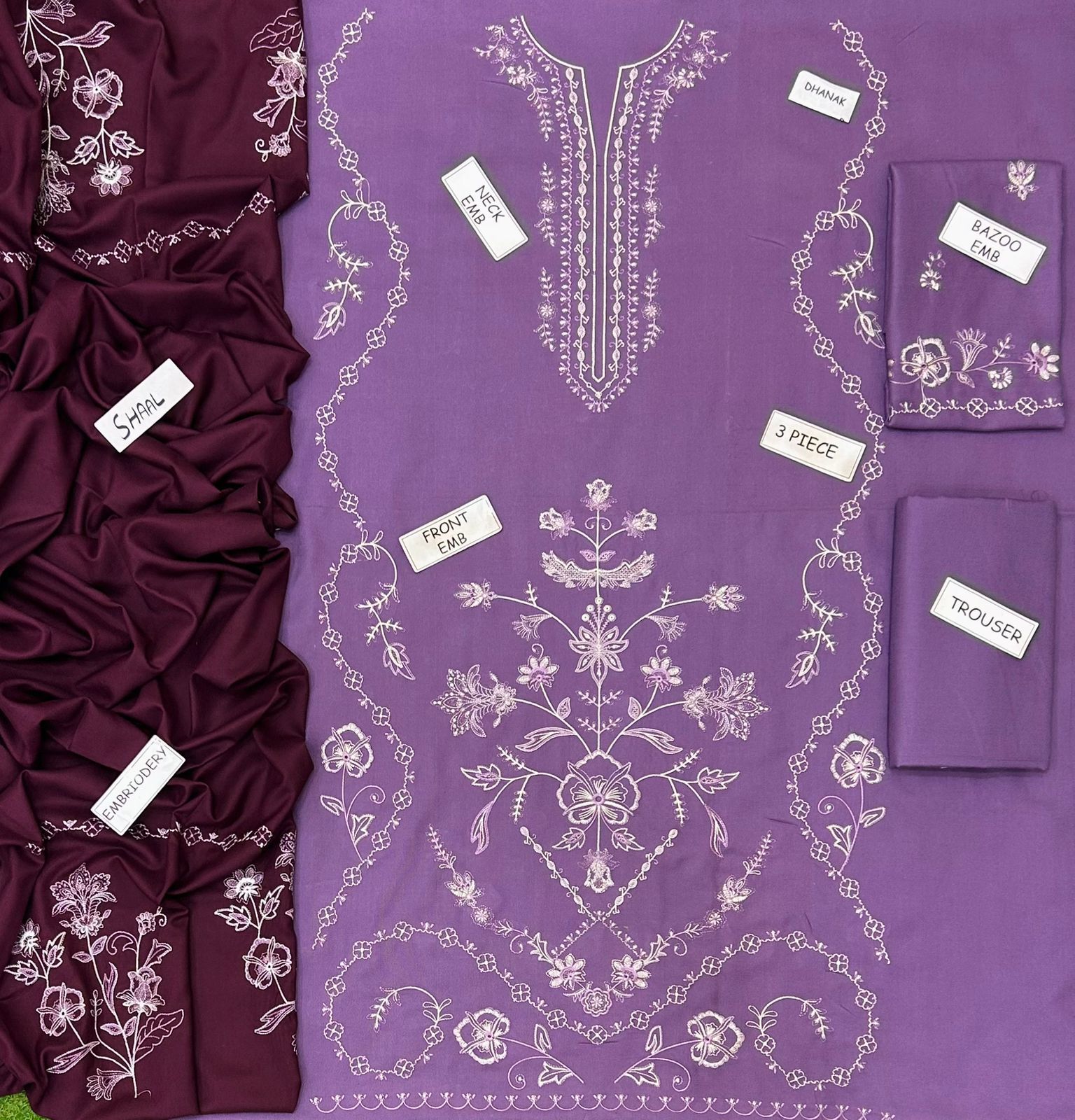 Zara Dhanak Embroidered 3 Piece | ZR116
