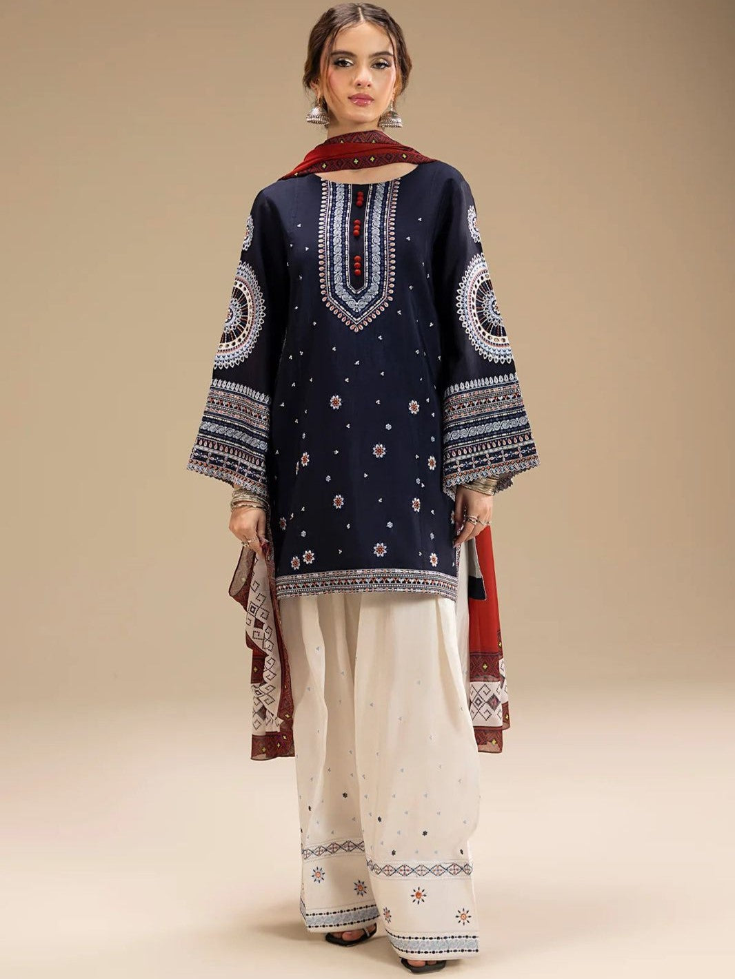 Jazmin Dhanak Embroidered 3 Piece | JZ103