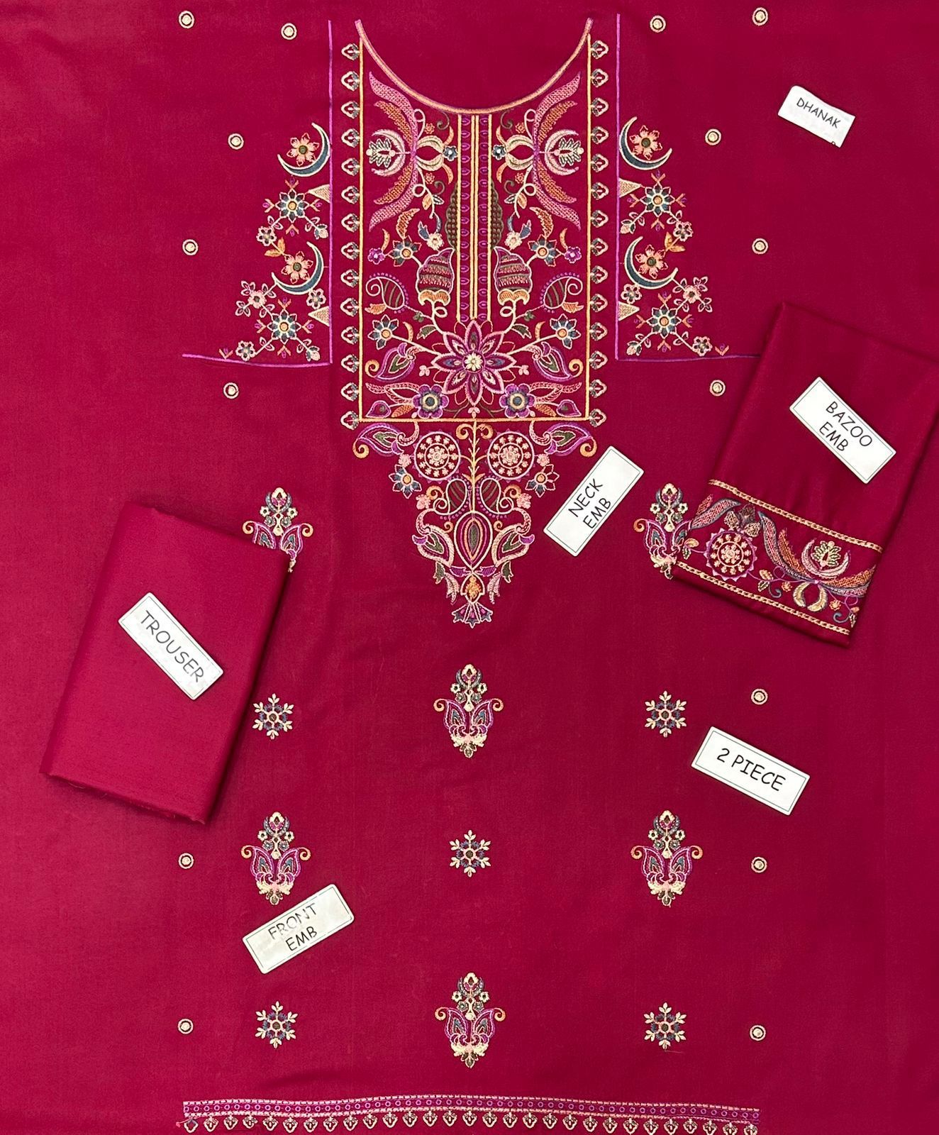 Batik Dhanak Embroidered 2 Piece | BK104