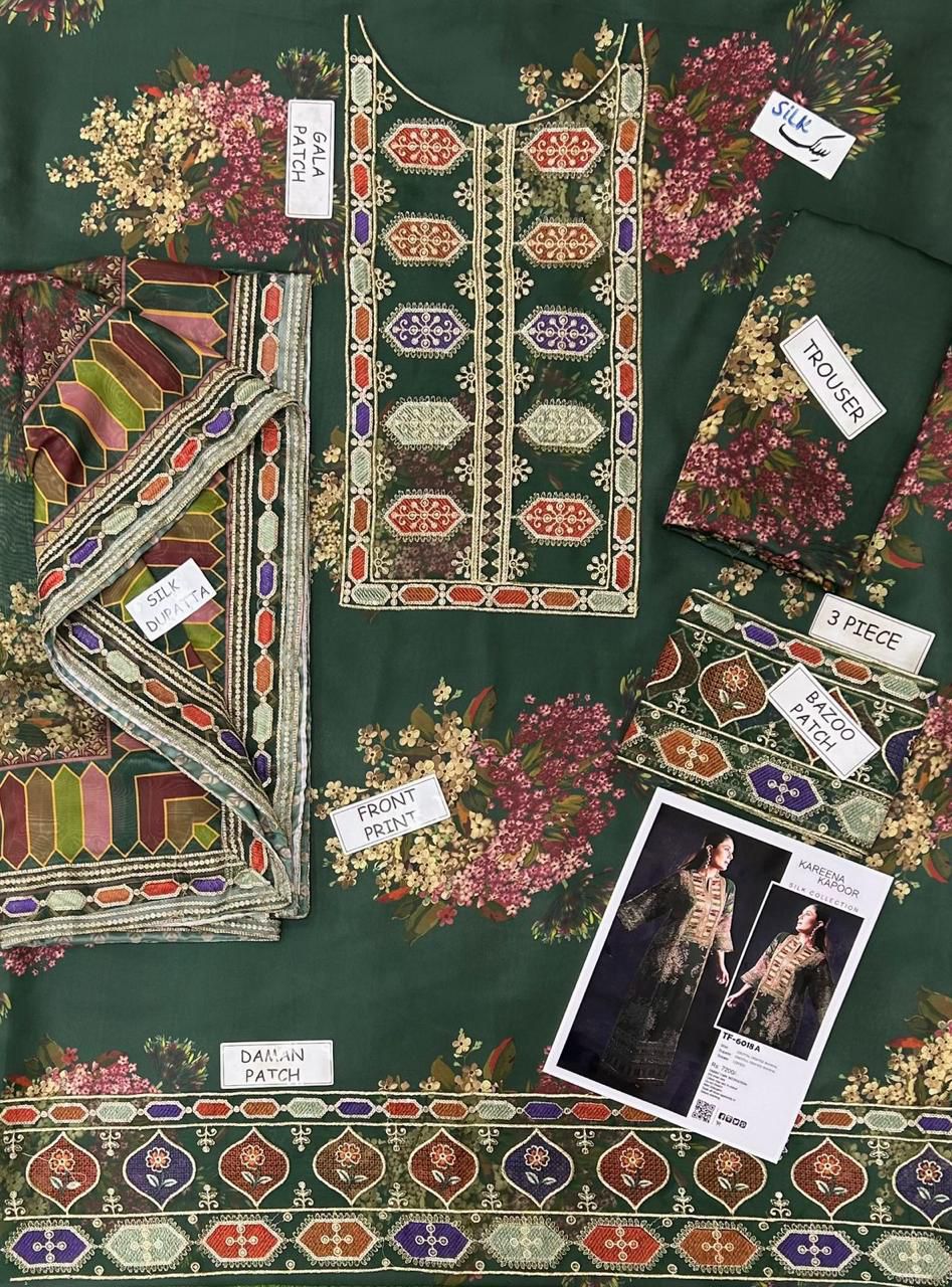 Aneela Silk Embroidered 3 Piece | AN117