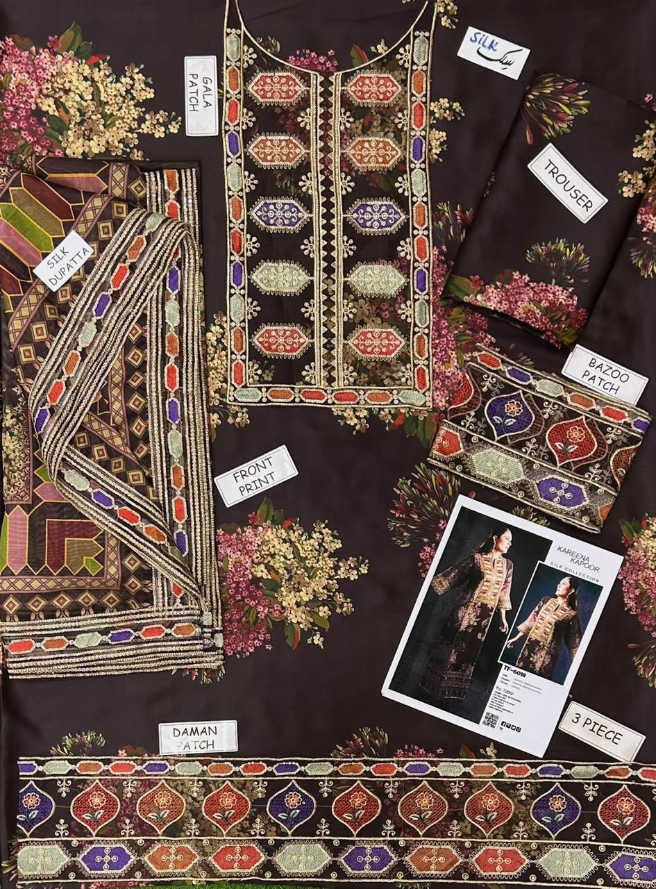 Aneela Silk Embroidered 3 Piece | AN117