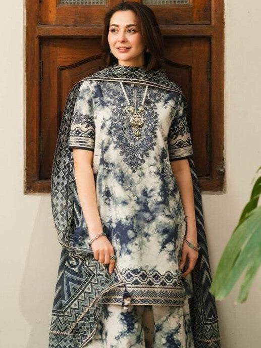 Sapphire Silk Embroidered 3 Piece | SP114