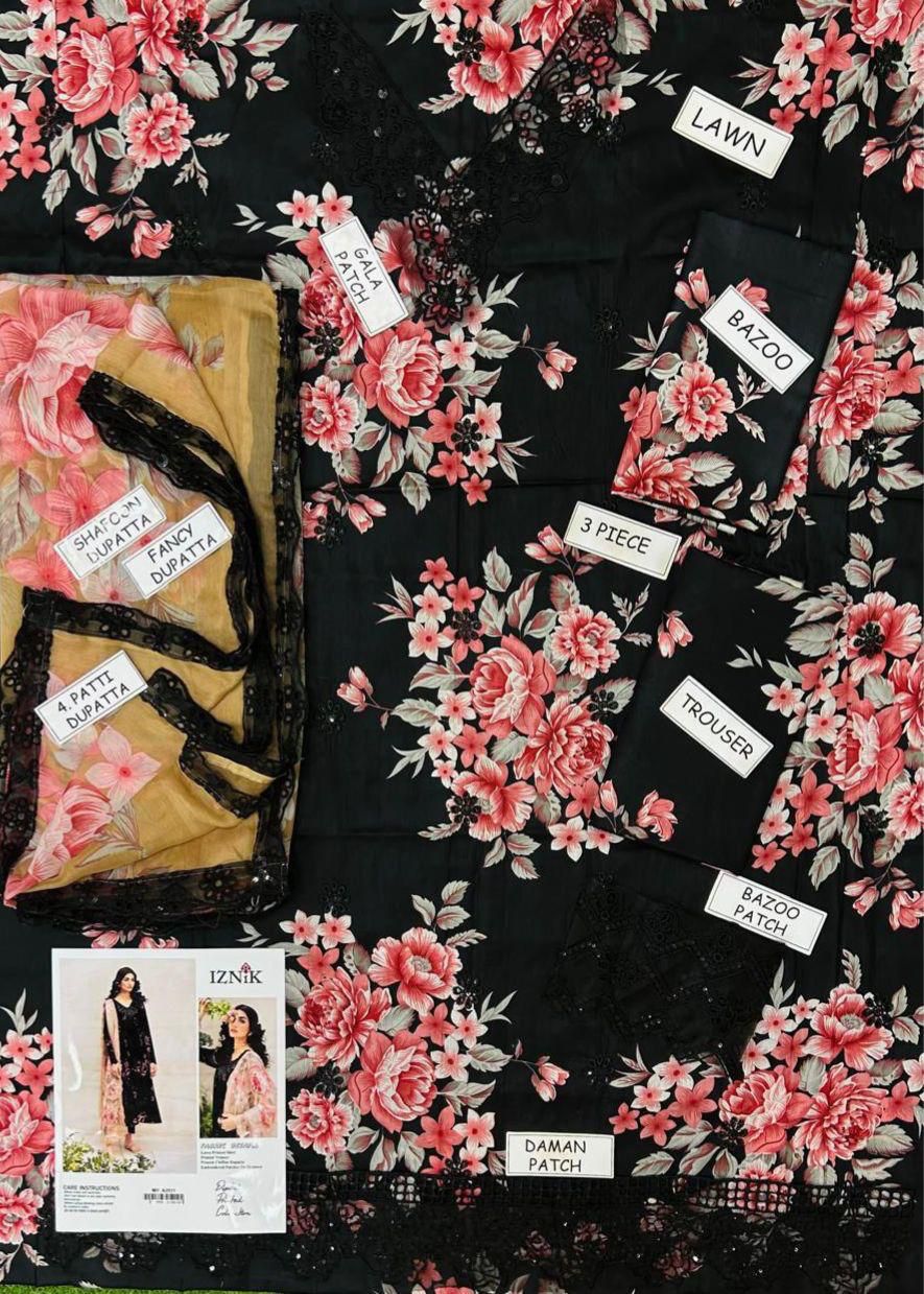 Iznik Lawn Embroidered 3 Piece | IZ116