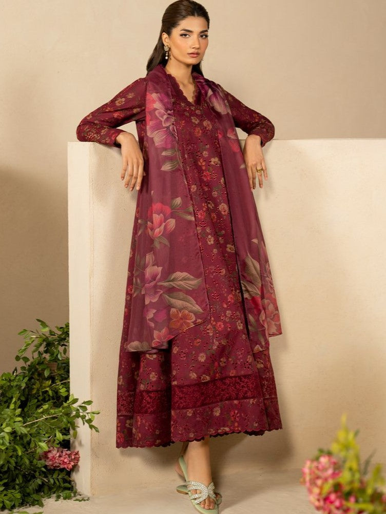 Iznik Lawn Embroidered 3 Piece | IZ114