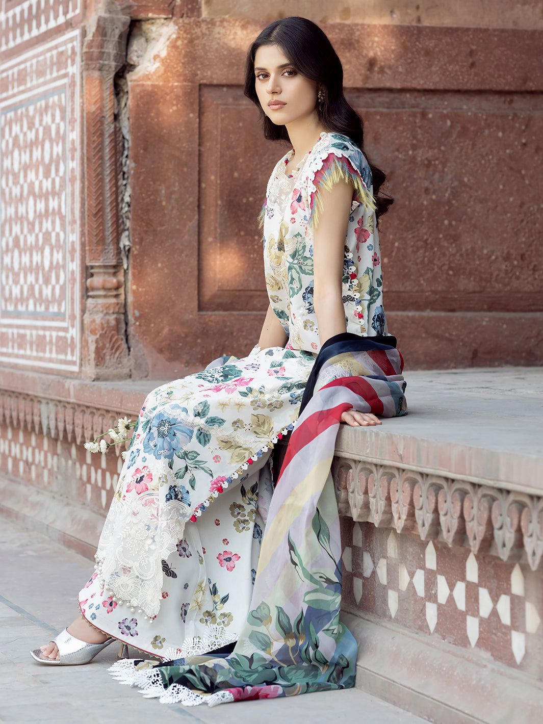 Bin Ilyas Lawn Embroidered 3 Piece | BS111