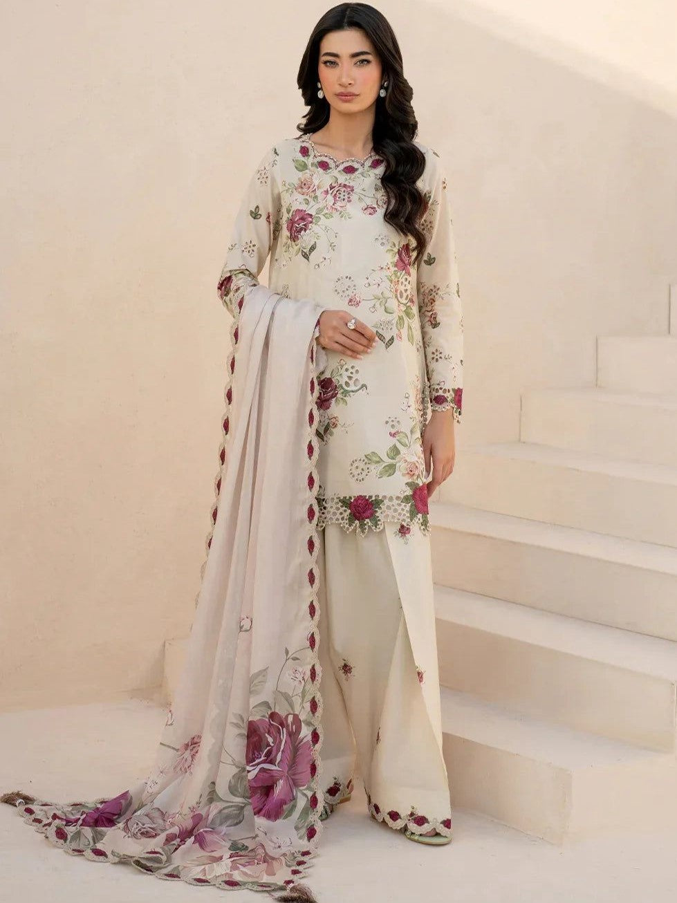 Iznik Lawn Embroidered 3 Piece | IZ113