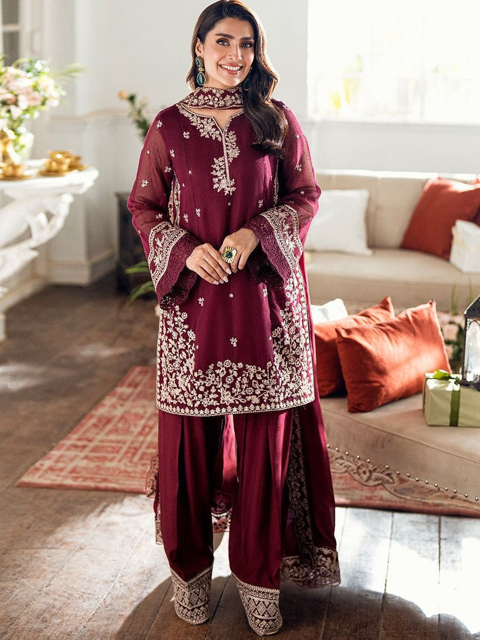 Aneela Lawn Embroidered 3 Piece | AN126