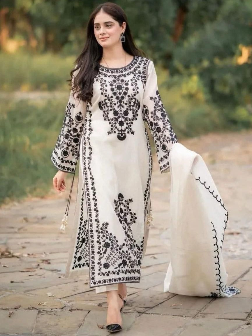 Jazmin Lawn Embroidered 3 Piece | JZ121