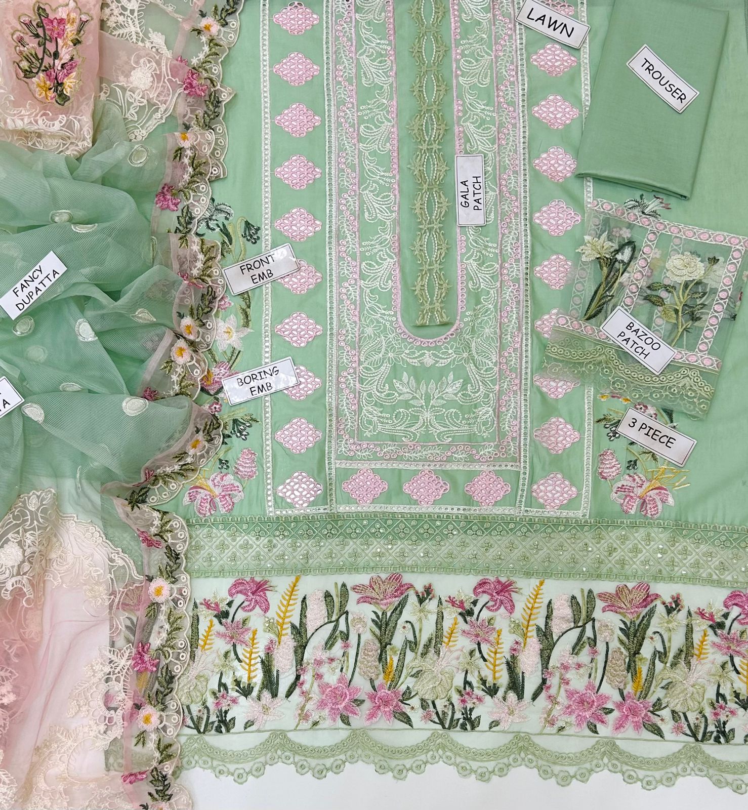 Crimson Lawn Embroidered 3 Piece | CN110