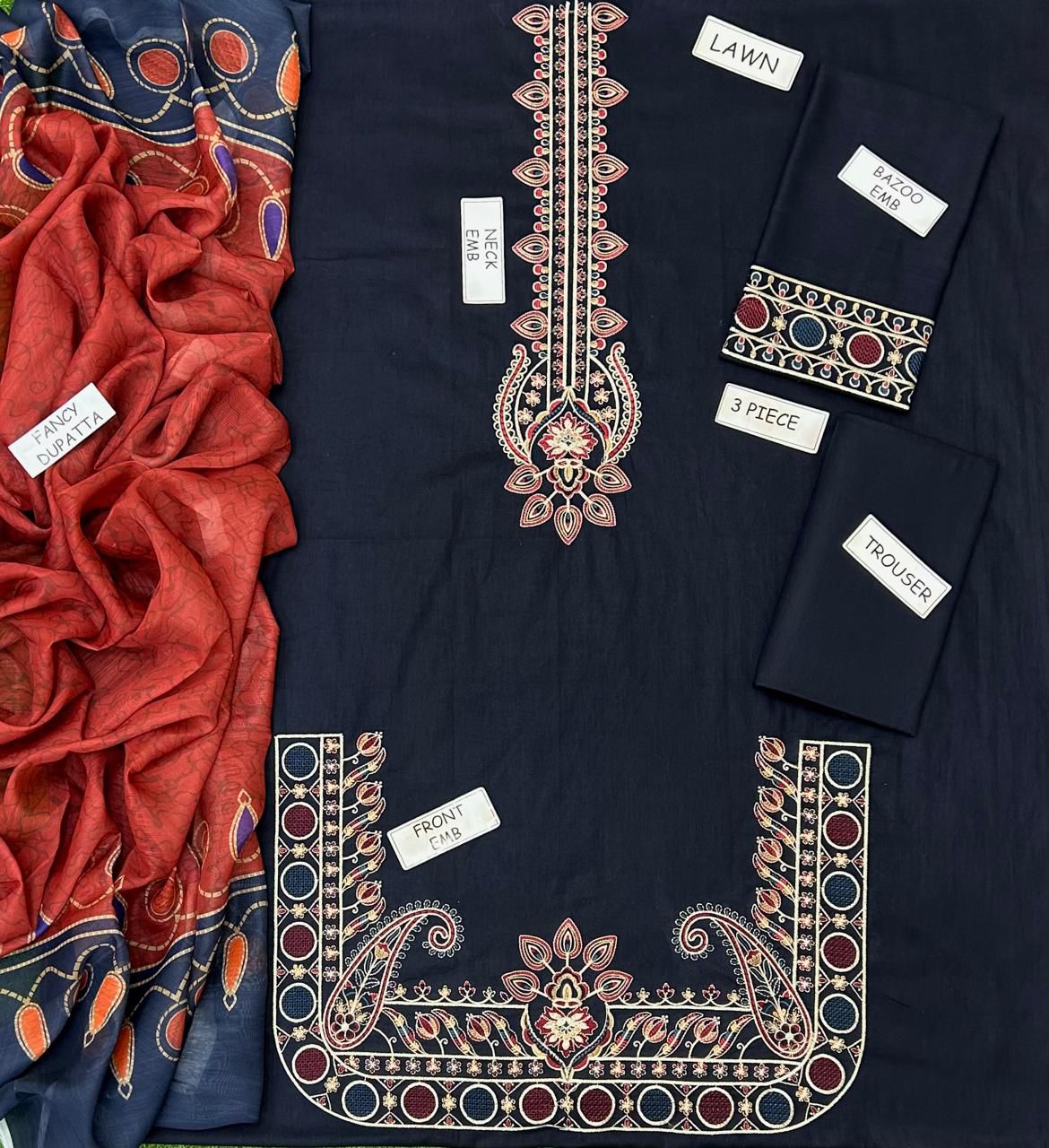 Jazmin Lawn Embroidered 3 Piece | JZ119