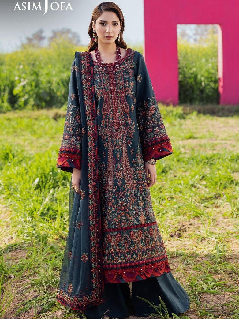 Asimjofa Lawn Embroidered 3 Piece | AJ111