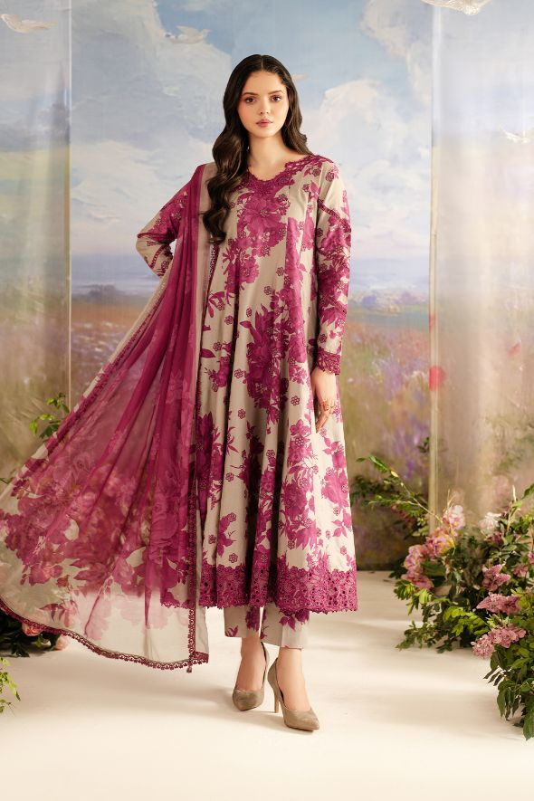 Iznik Lawn Embroidered 3 Piece | IZ118