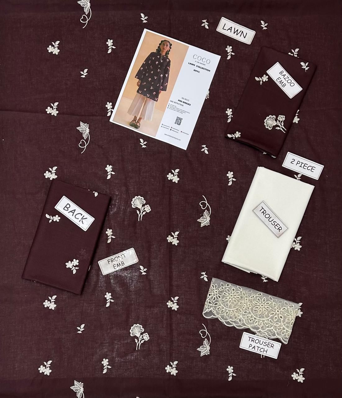 Coco Lawn Embroidered 2 Piece | CC101