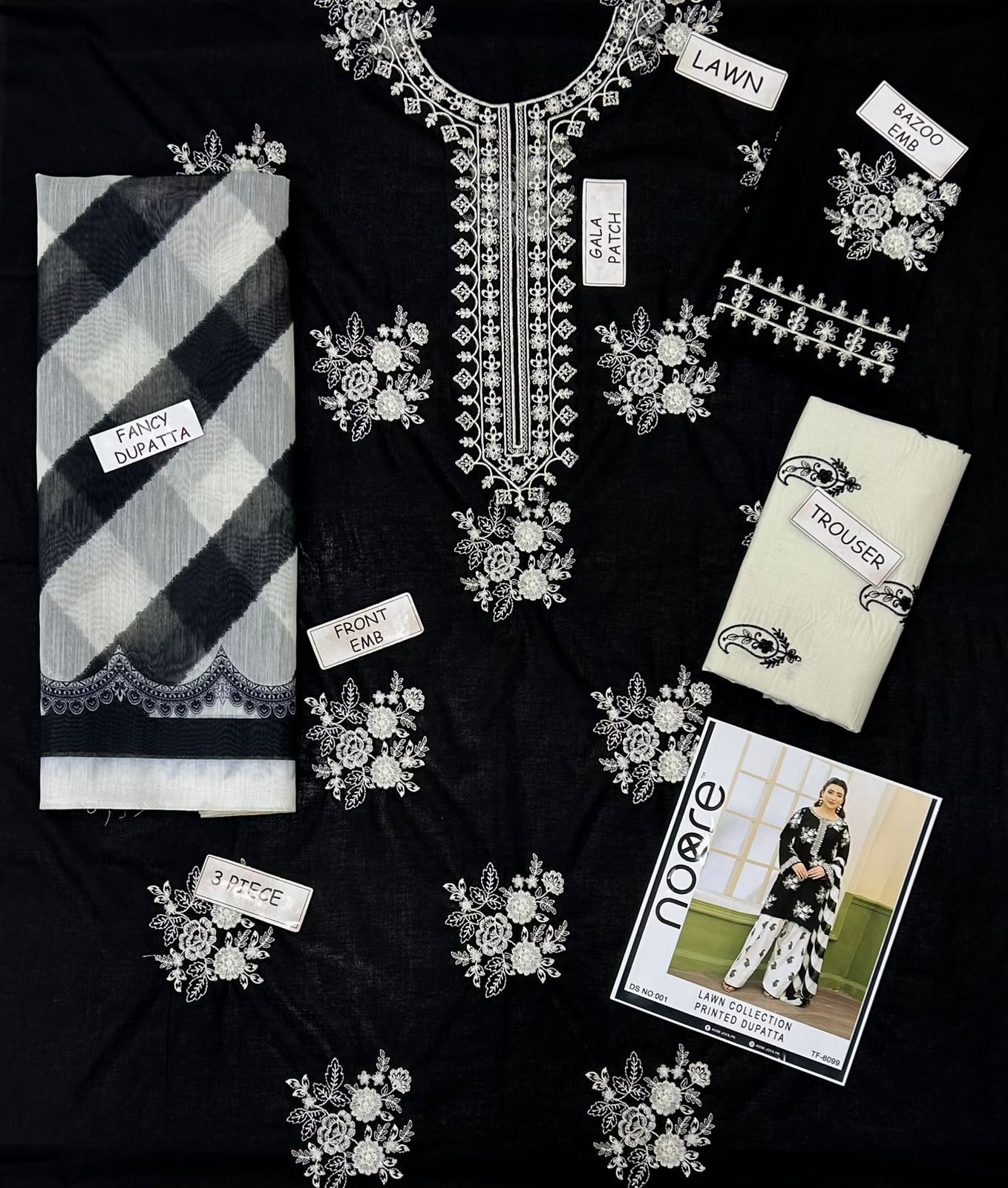 Nureh Lawn Embroidered 3 Piece | NH115