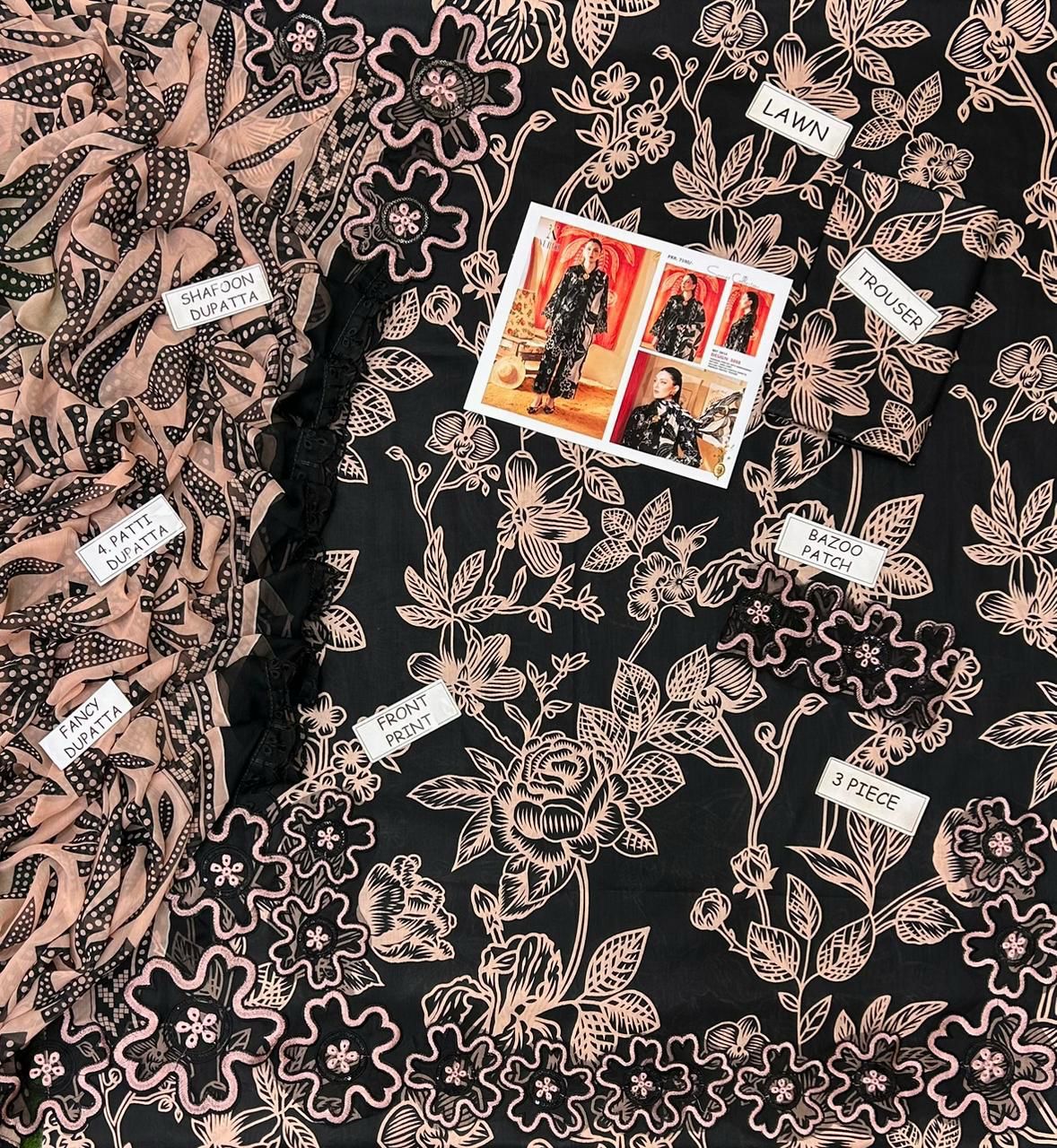 Nureh Lawn Embroidered 3 Piece | NH114
