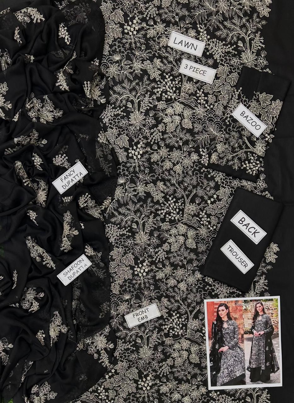 Bareeze Lawn Embroidered 3 Piece | BZ110