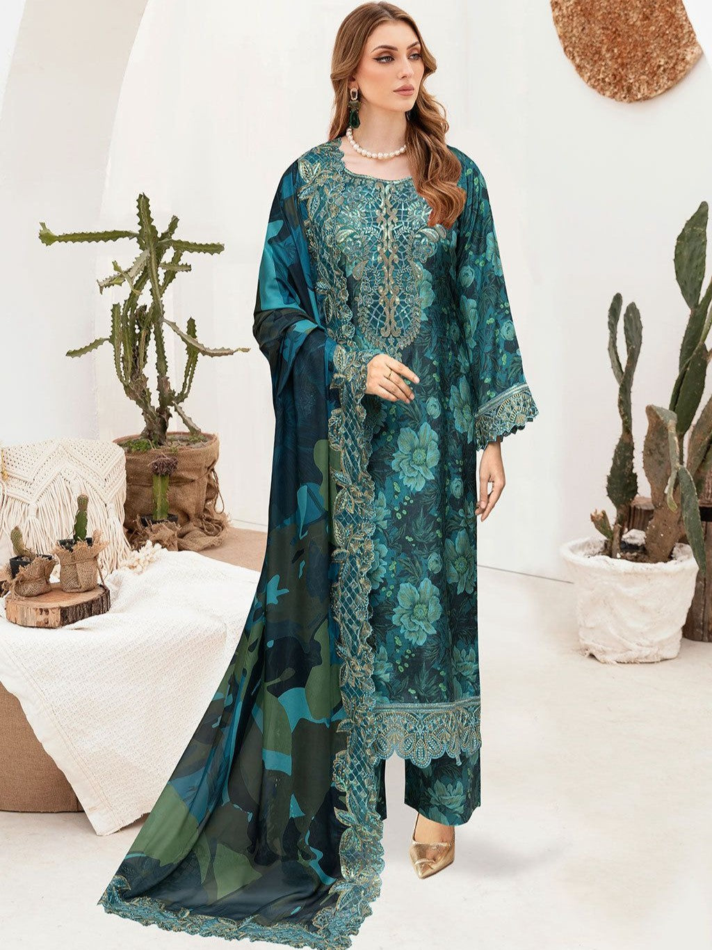Tawakal Lawn Embroidered 3 Piece | TK110