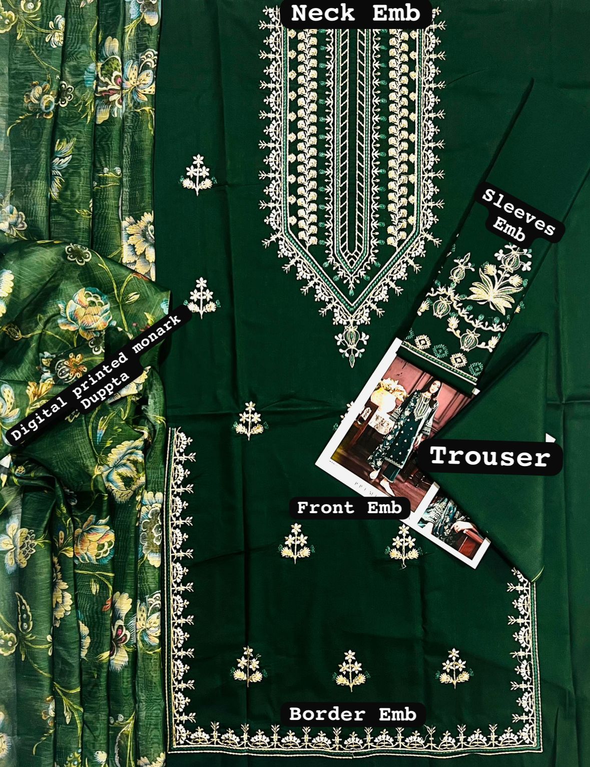 Batik Lawn Embroidered 3 Piece | BK116