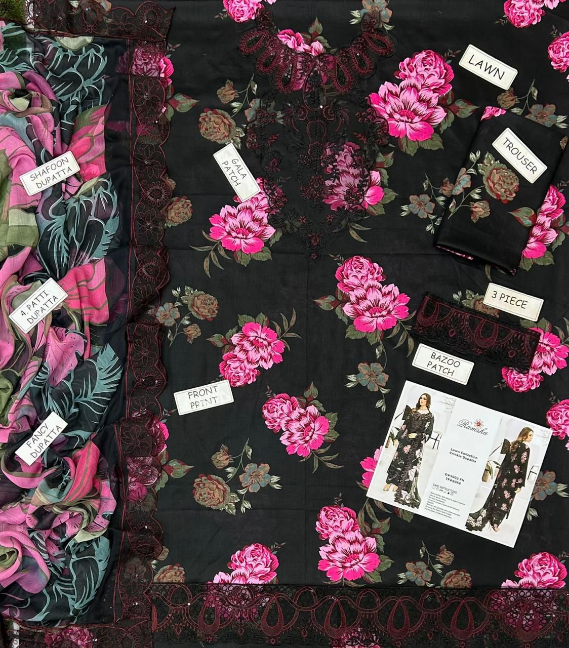 Ramsha Lawn Embroidered 3 Piece | RM112