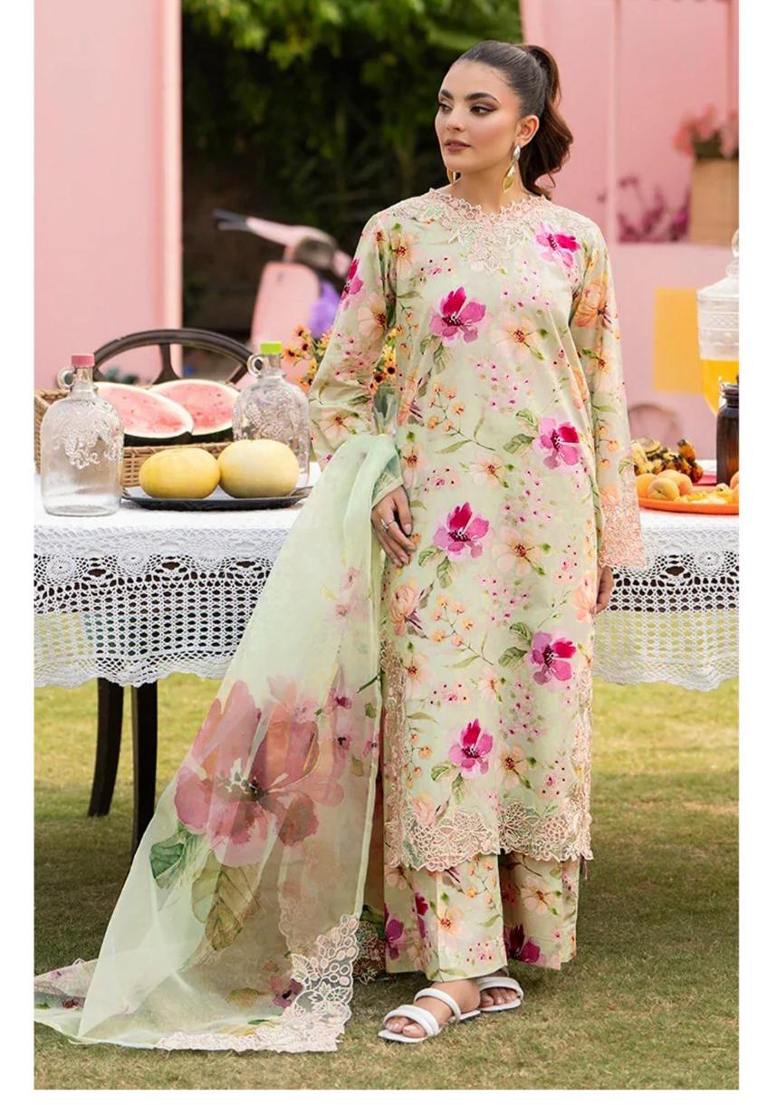 Lulusar Lawn Embroidered 3 Piece | LU110