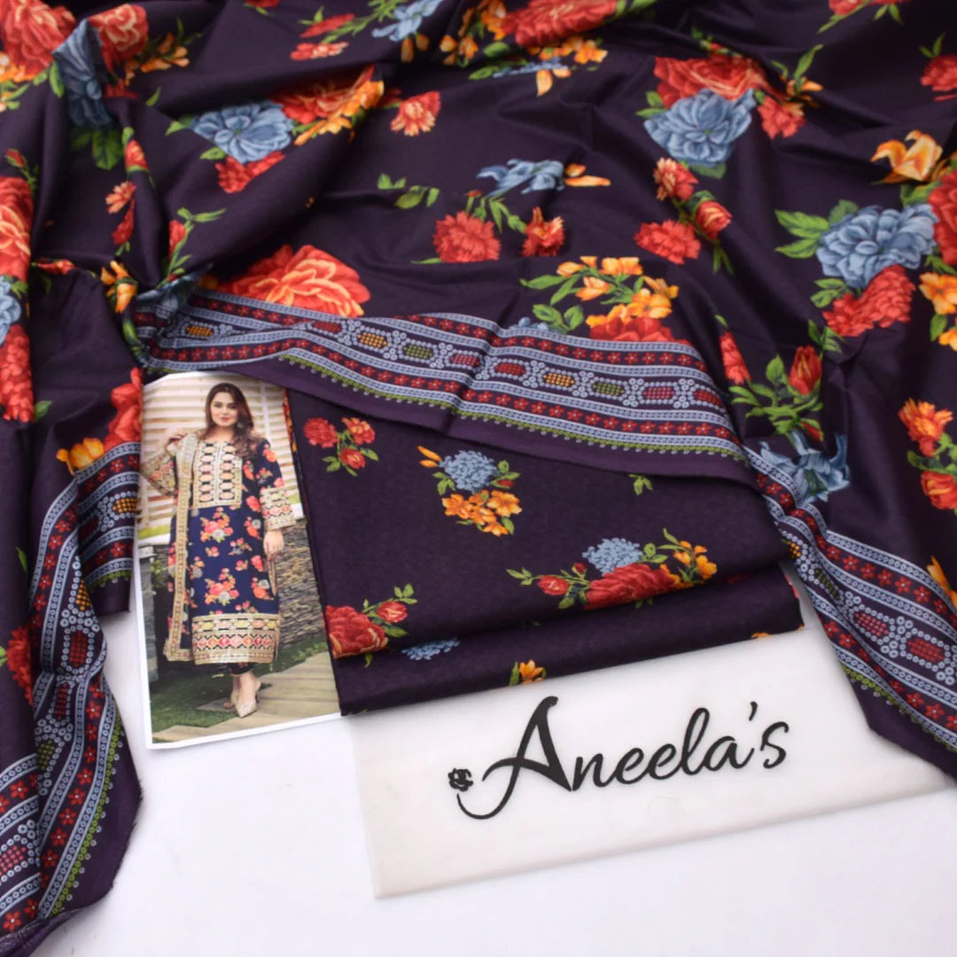 Aneela's Lawn Digital Printed 3 Piece | AN160