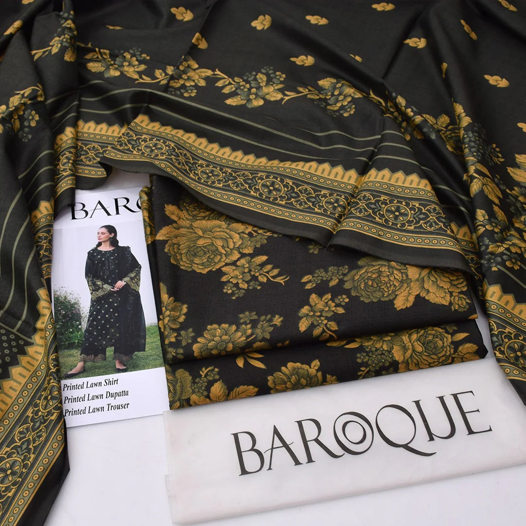 Baroque Lawn Digital Printed 3 Piece | BQ132