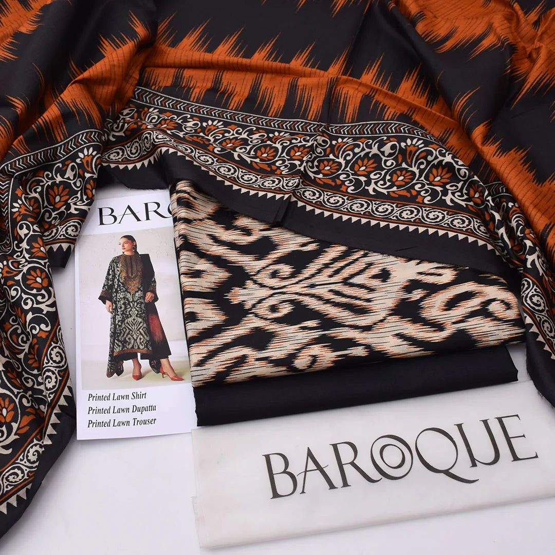 Baroque Lawn Digital Printed 3 Piece | BQ134